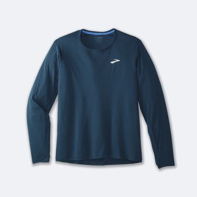 Brooks Atmosphere Long Sleeve Moški Majice Indigo | Slovenija-25864