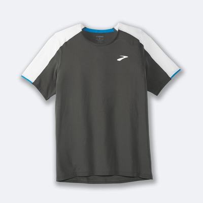 Brooks Atmosphere Short Sleeve Moški Majice Temno Sive Sive | Slovenija-58901