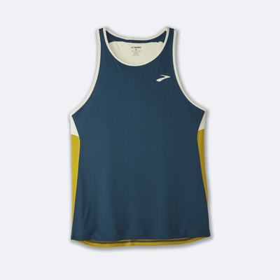 Brooks Atmosphere Singlet Moški Majice Brez Rokavov Indigo Oranžne | Slovenija-74561