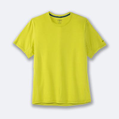 Brooks Distance Short Sleeve Moški Majice Rumene | Slovenija-42903