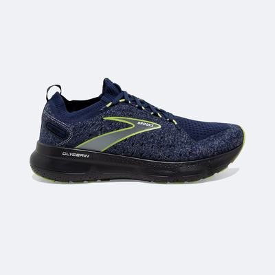 Brooks Glycerin StealthFit 20 Moški Tekaški Copati Modre Svetlo Zelene | Slovenija-56283