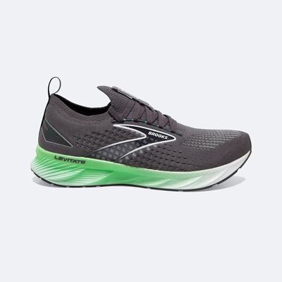 Brooks Levitate StealthFit 6 Moški Tekaški Copati Črne Zelene Bele | Slovenija-74201