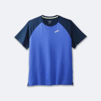 Brooks Run Within Short Sleeve Moški Majice Modre Indigo | Slovenija-52401