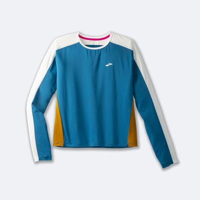 Brooks Sprint Free Long Sleeve 2.0 Ženske Majice Modre | Slovenija-25384