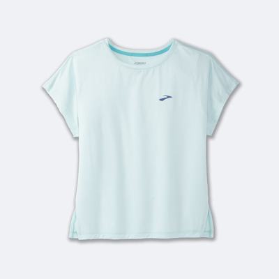 Brooks Sprint Free Short Sleeve Ženske Majice Modre | Slovenija-52063