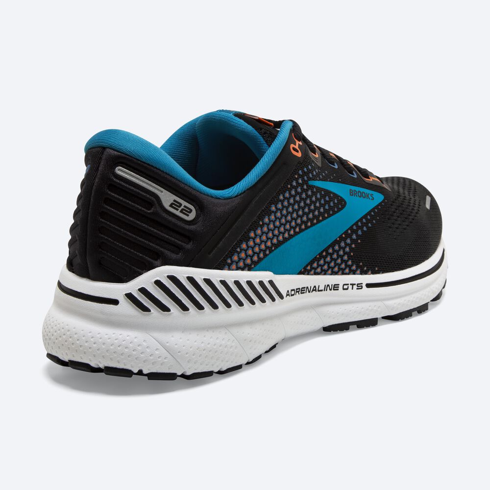 Brooks Adrenaline GTS 22 Moški Tekaški Copati Črne Modre Oranžne | Slovenija-10429