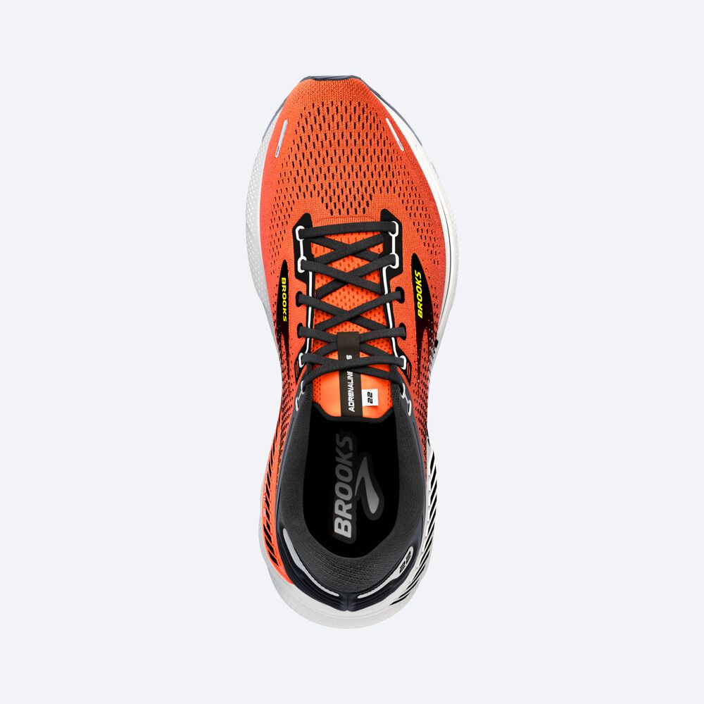 Brooks Adrenaline GTS 22 Moški Tekaški Copati Oranžne Črne Bele | Slovenija-35971