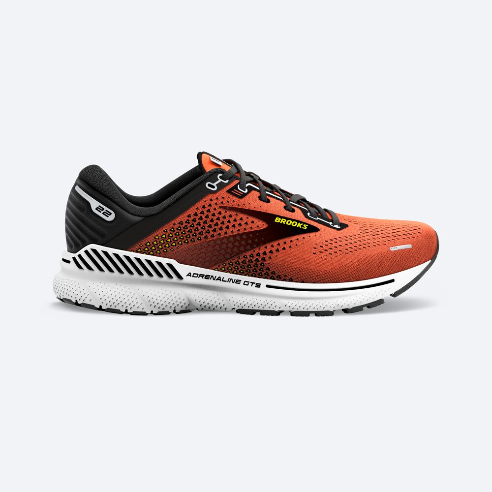 Brooks Adrenaline GTS 22 Moški Tekaški Copati Oranžne Črne Bele | Slovenija-35971