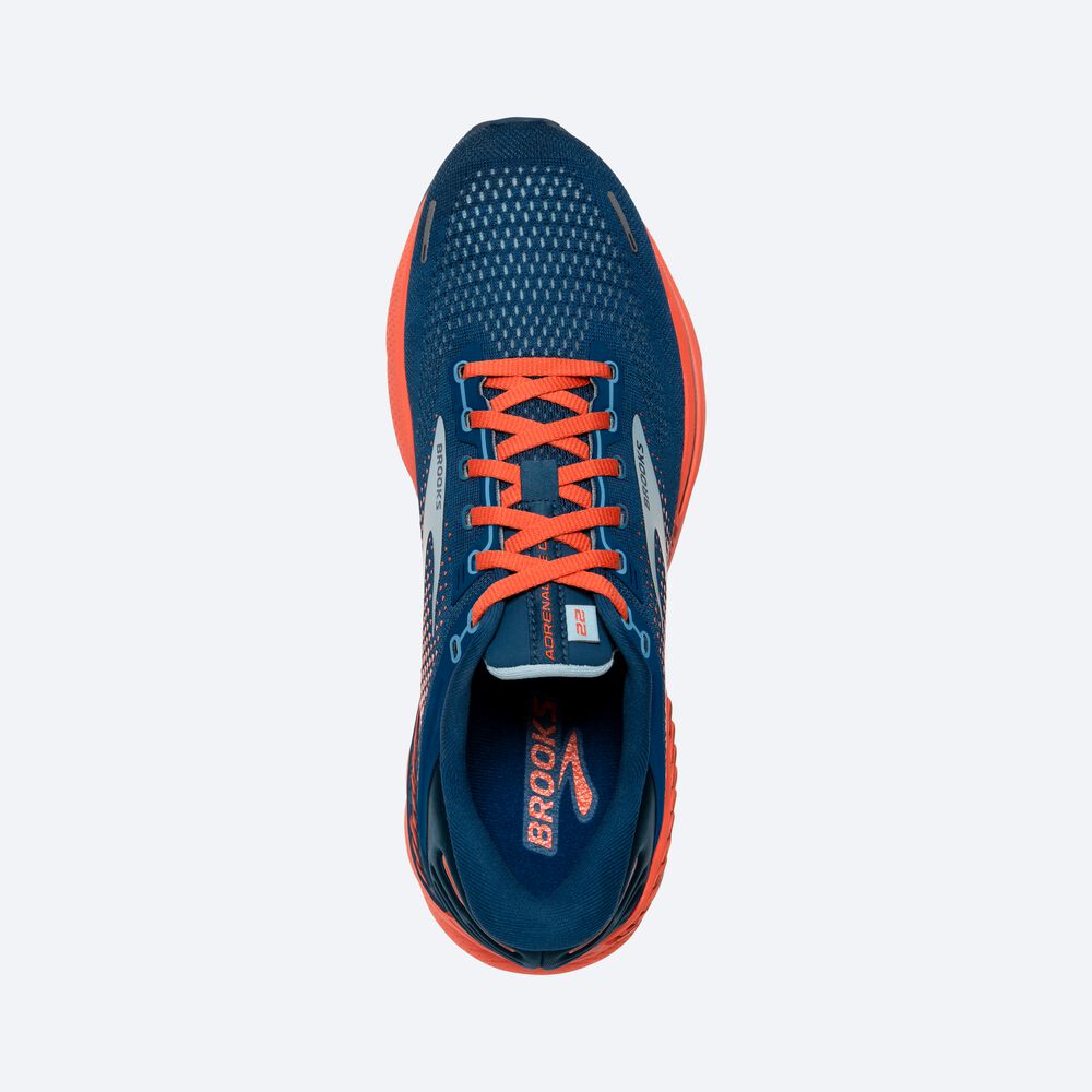 Brooks Adrenaline GTS 22 Moški Tekaški Copati Modre Svetlo Modre Oranžne | Slovenija-49021