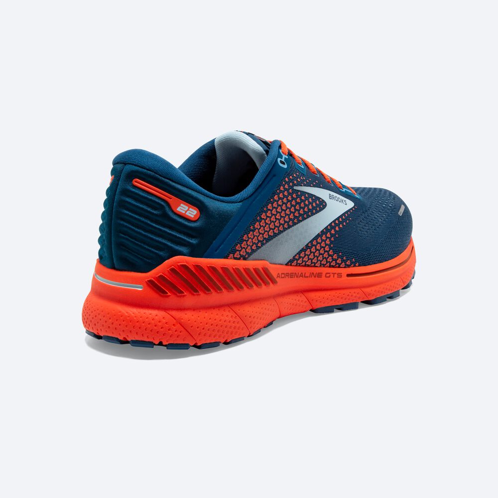 Brooks Adrenaline GTS 22 Moški Tekaški Copati Modre Svetlo Modre Oranžne | Slovenija-49021