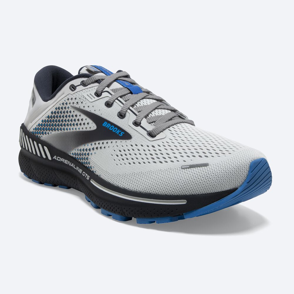 Brooks Adrenaline GTS 22 Moški Tekaški Copati Sive Modre | Slovenija-56740