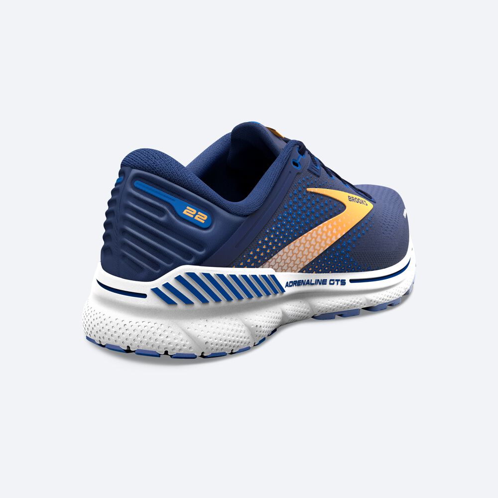 Brooks Adrenaline GTS 22 Moški Tekaški Copati Temno Modre Oranžne Bele | Slovenija-82437