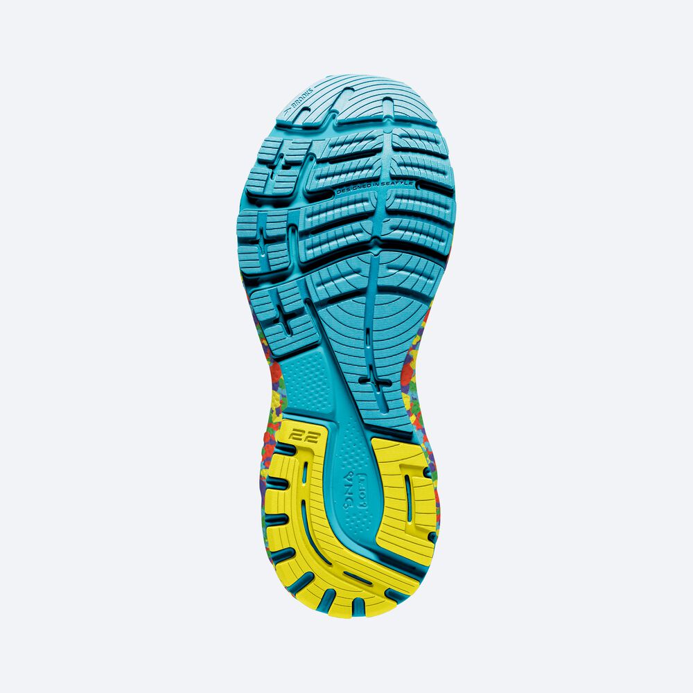 Brooks Adrenaline GTS 22 Moški Tekaški Copati Bele Rdeče Zelene | Slovenija-95486