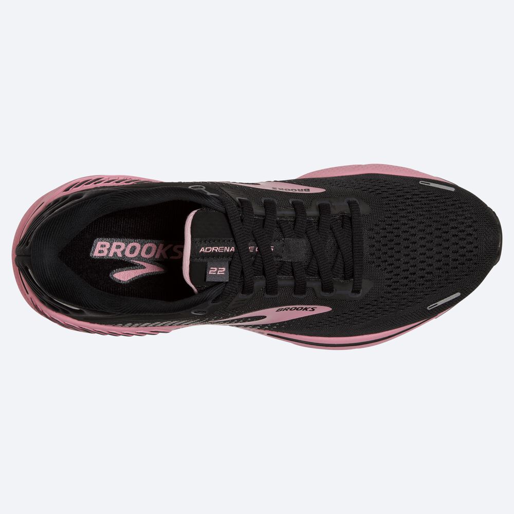 Brooks Adrenaline GTS 22 Ženske Tekaški Copati Črne Srebrne | Slovenija-01235