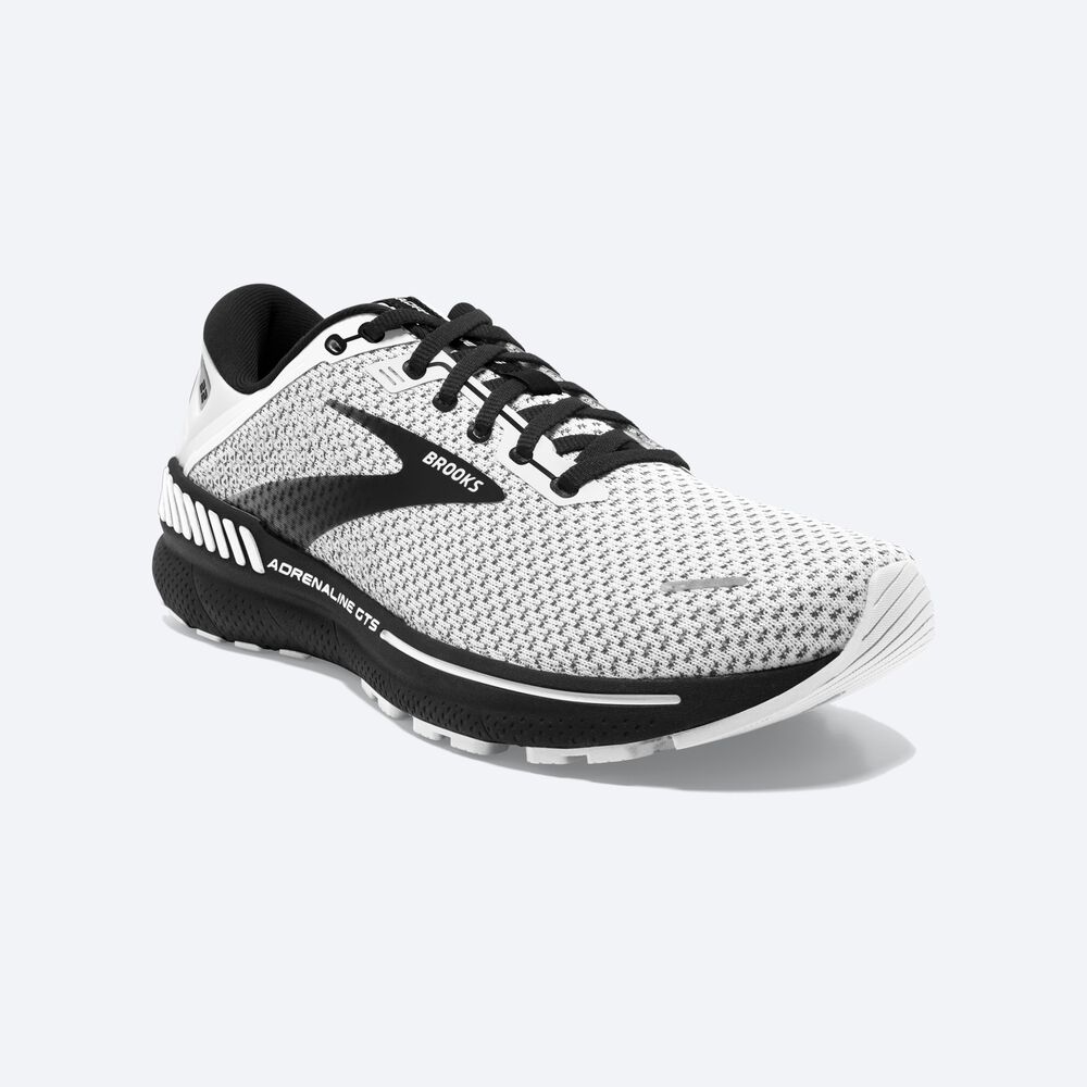 Brooks Adrenaline GTS 22 Ženske Tekaški Copati Bele Sive Črne | Slovenija-23460