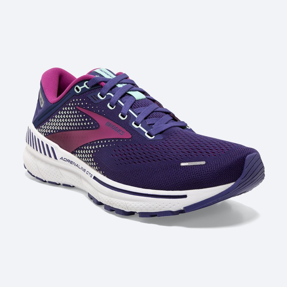 Brooks Adrenaline GTS 22 Ženske Tekaški Copati Temno Modre Zelene Roza | Slovenija-24701