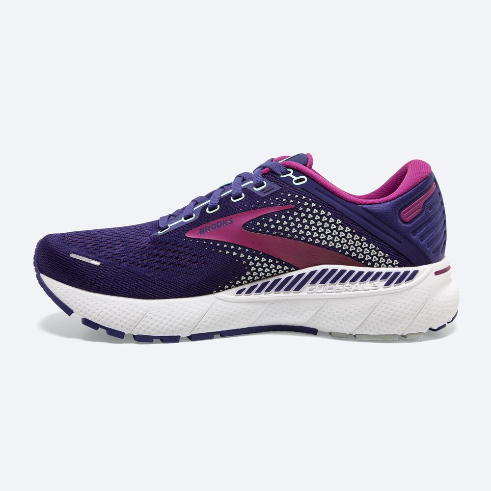 Brooks Adrenaline GTS 22 Ženske Tekaški Copati Temno Modre Zelene Roza | Slovenija-24701