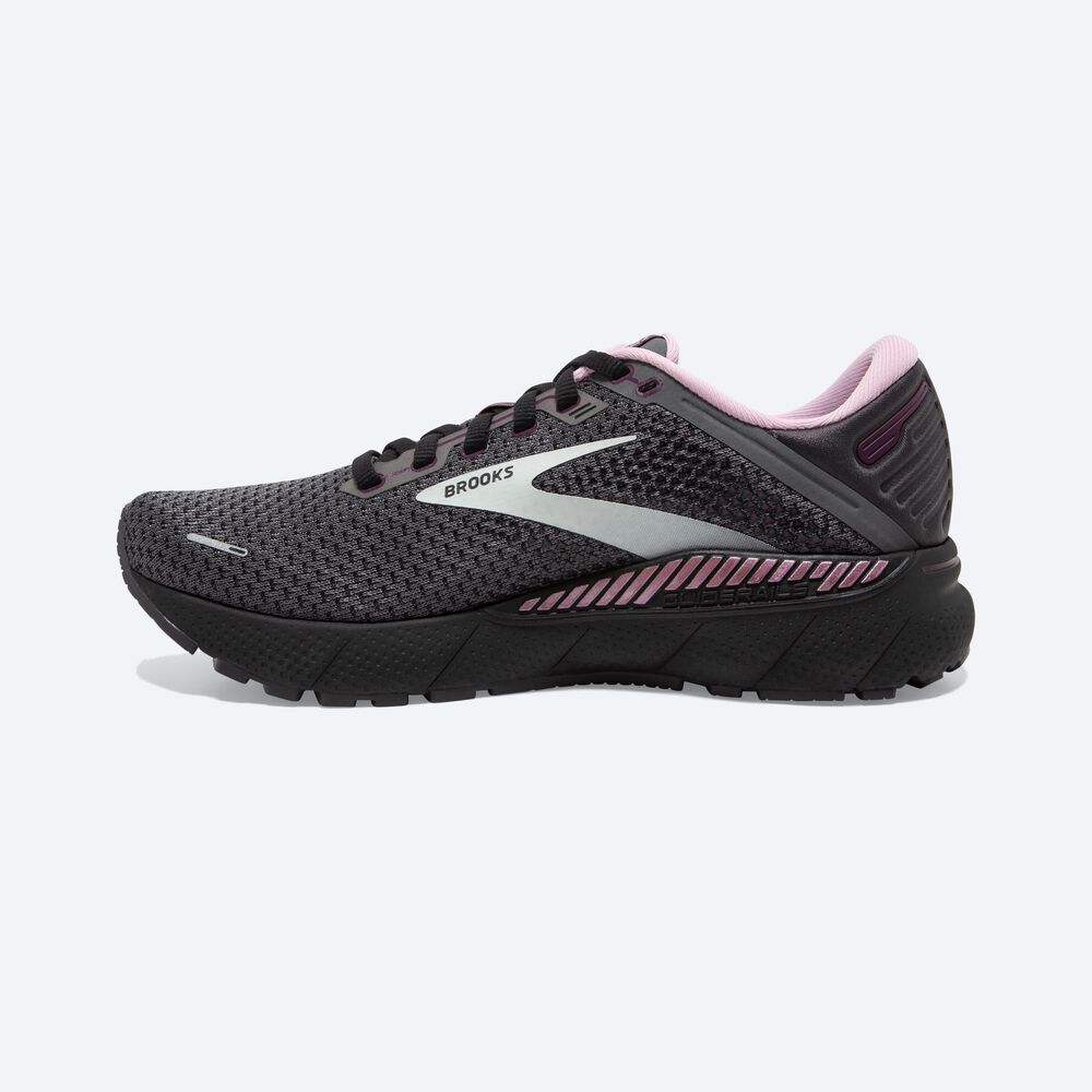 Brooks Adrenaline GTS 22 Ženske Tekaški Copati Črne Metal | Slovenija-25601