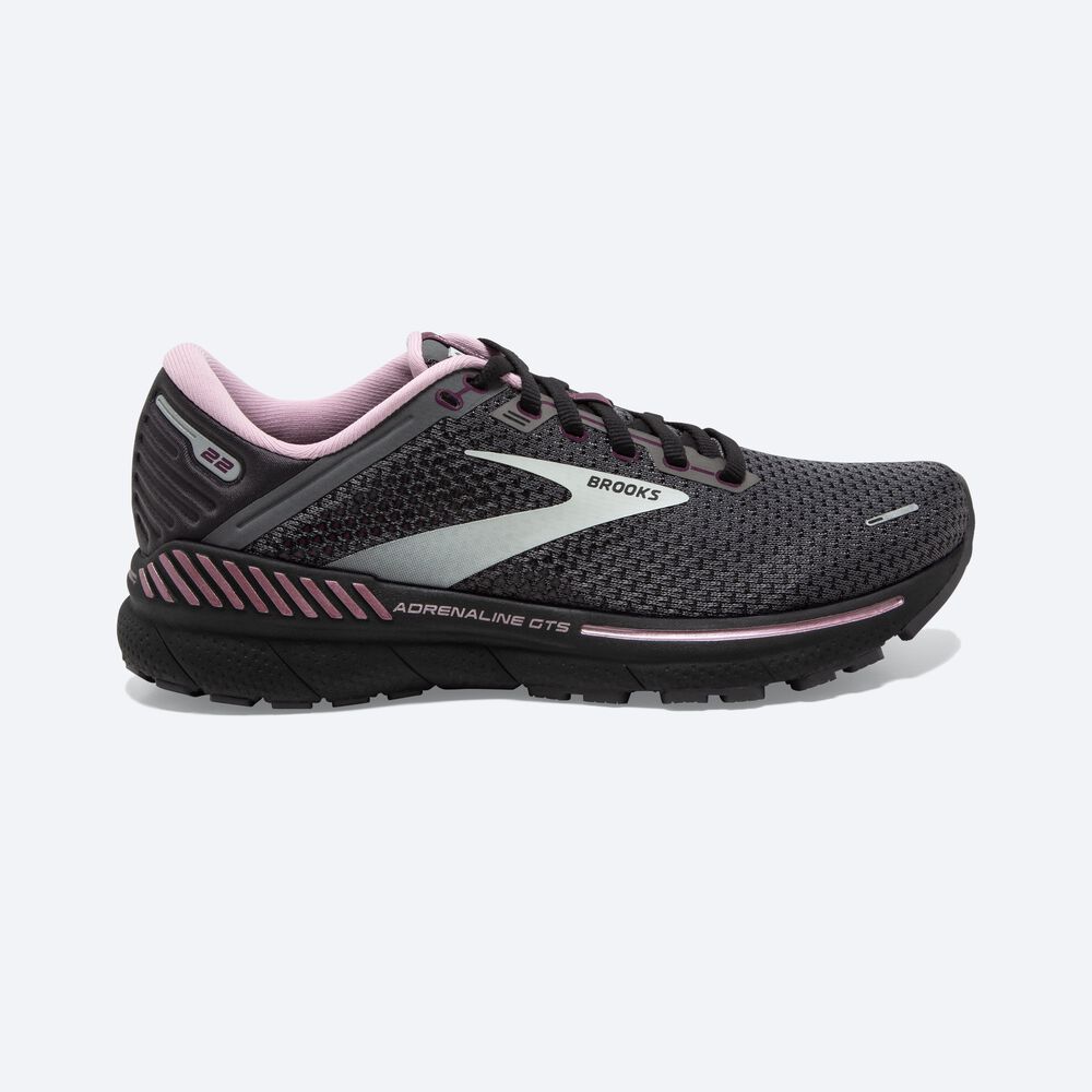 Brooks Adrenaline GTS 22 Ženske Tekaški Copati Črne Svetlo Zelene | Slovenija-27506