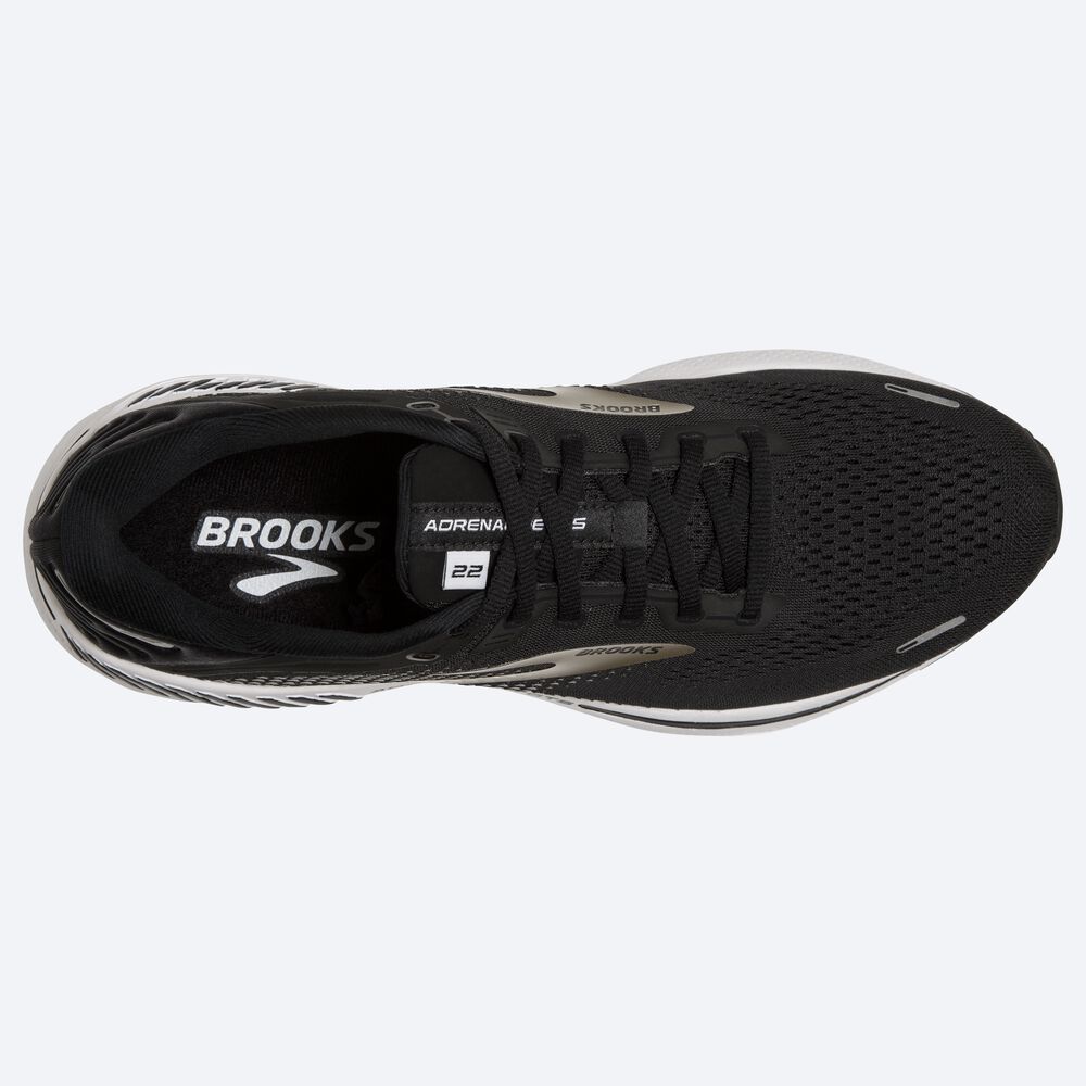 Brooks Adrenaline GTS 22 Ženske Tekaški Copati Črne Srebrne Temno Sive | Slovenija-32850