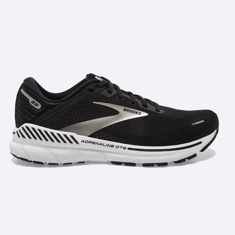 Brooks Adrenaline GTS 22 Ženske Tekaški Copati Črne Srebrne Temno Sive | Slovenija-32850