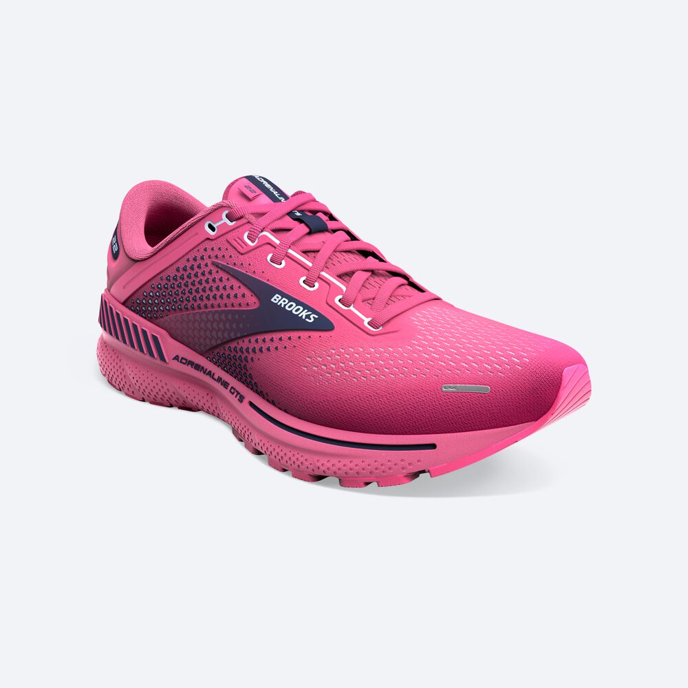 Brooks Adrenaline GTS 22 Ženske Tekaški Copati Roza Temno Modre Modre | Slovenija-80436