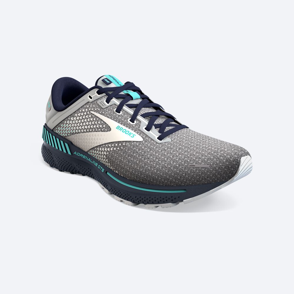 Brooks Adrenaline GTS 22 Ženske Tekaški Copati Sive Temno Modre | Slovenija-96735