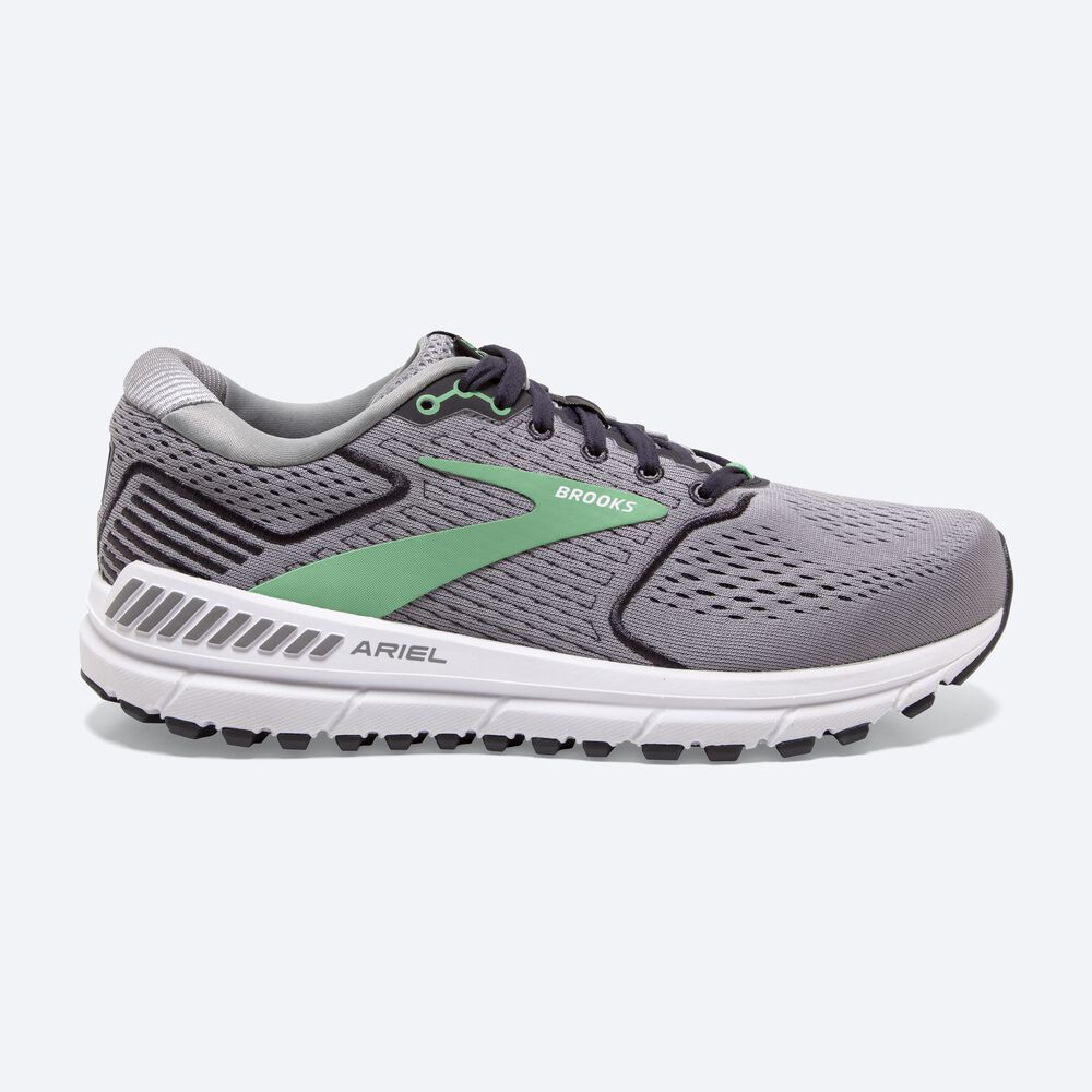 Brooks Ariel \'20 Ženske Tekaški Copati Sive Črne Zelene | Slovenija-58069