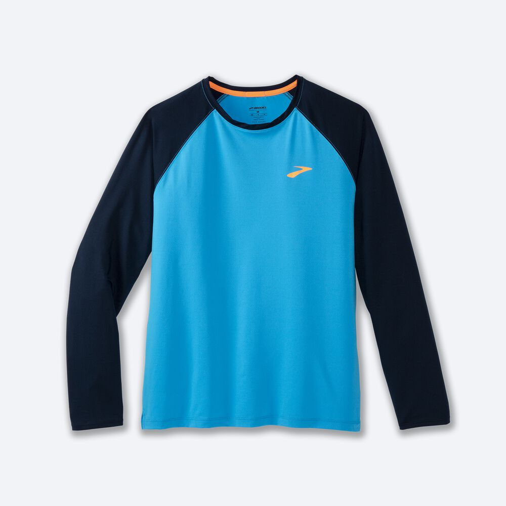 Brooks Atmosphere Long Sleeve 2.0 Moški Majice Modre Temno Modre | Slovenija-32057