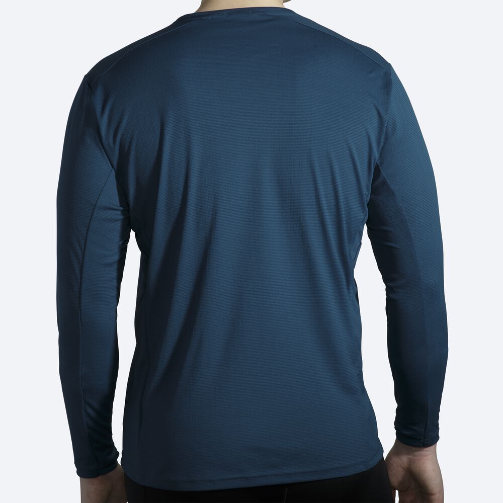 Brooks Atmosphere Long Sleeve Moški Majice Indigo | Slovenija-25864