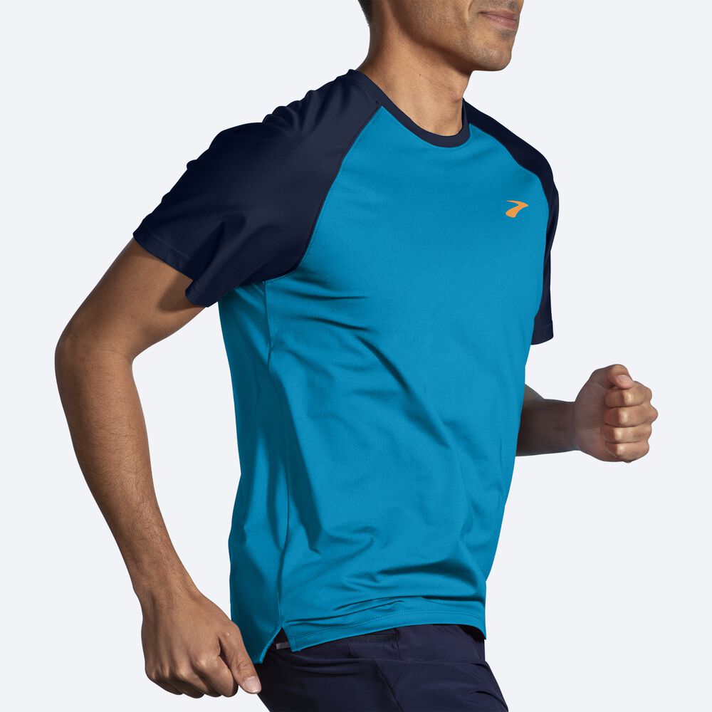 Brooks Atmosphere Short Sleeve 2.0 Moški Majice Modre Temno Modre | Slovenija-62084