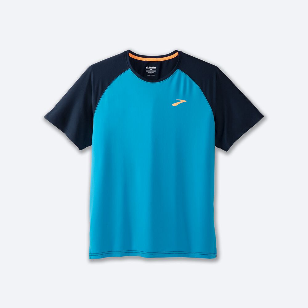 Brooks Atmosphere Short Sleeve 2.0 Moški Majice Modre Temno Modre | Slovenija-62084