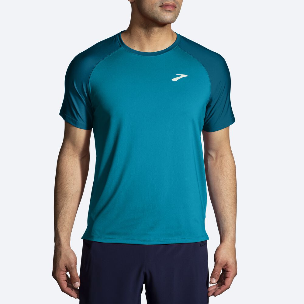 Brooks Atmosphere Short Sleeve 2.0 Moški Majice Modre | Slovenija-78152