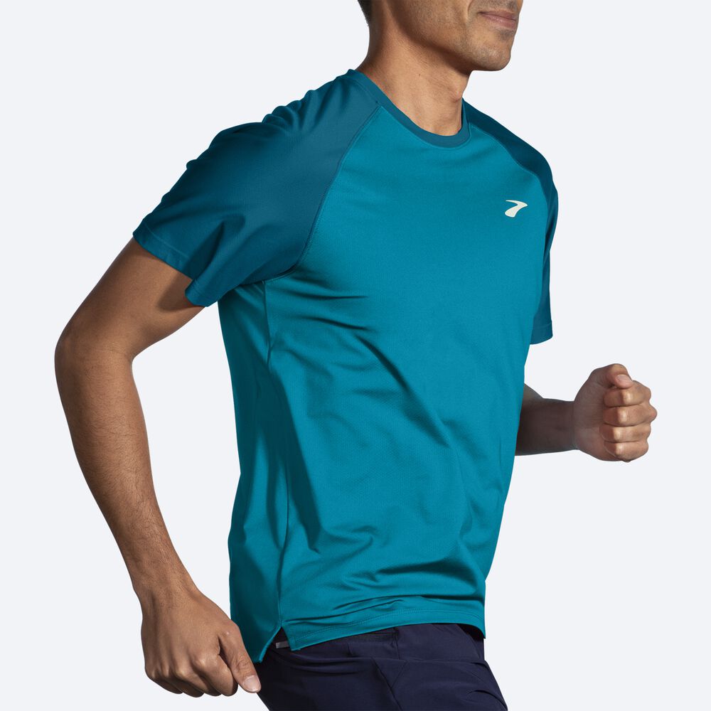 Brooks Atmosphere Short Sleeve 2.0 Moški Majice Modre | Slovenija-78152