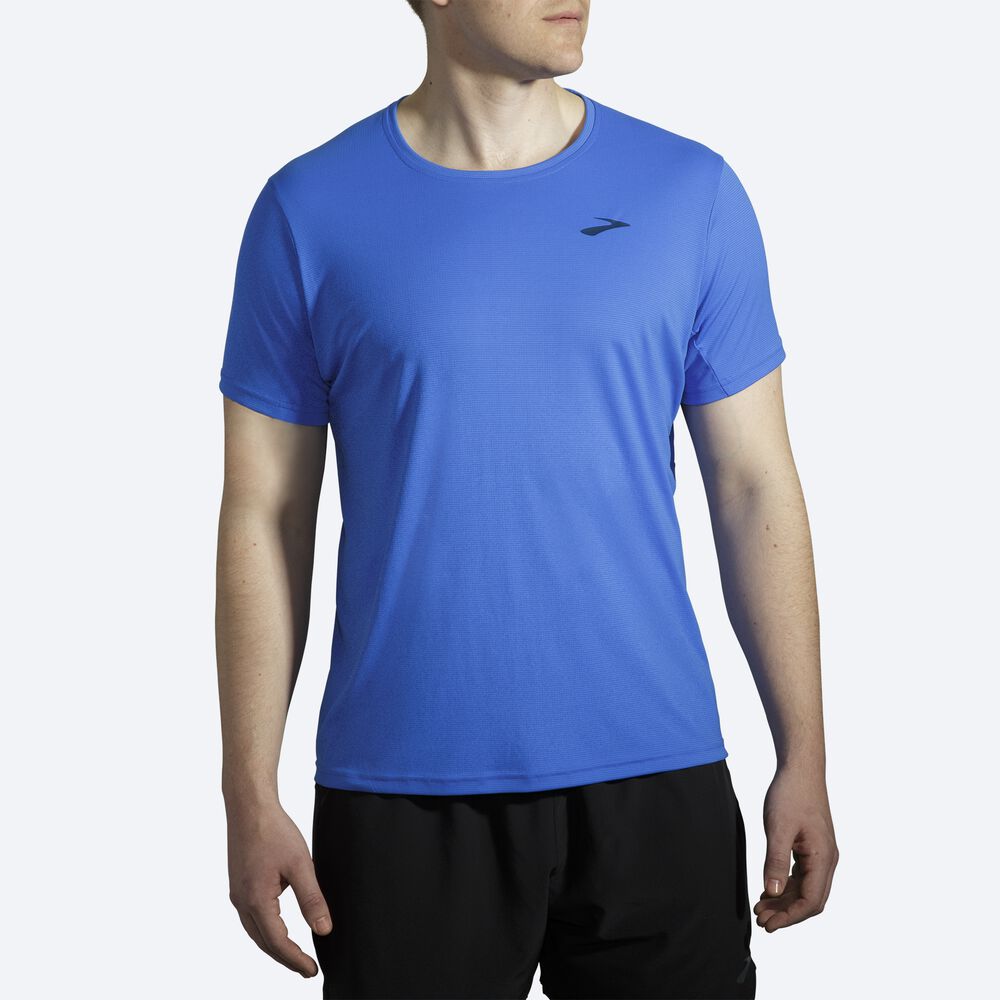 Brooks Atmosphere Short Sleeve Moški Majice Modre | Slovenija-17453