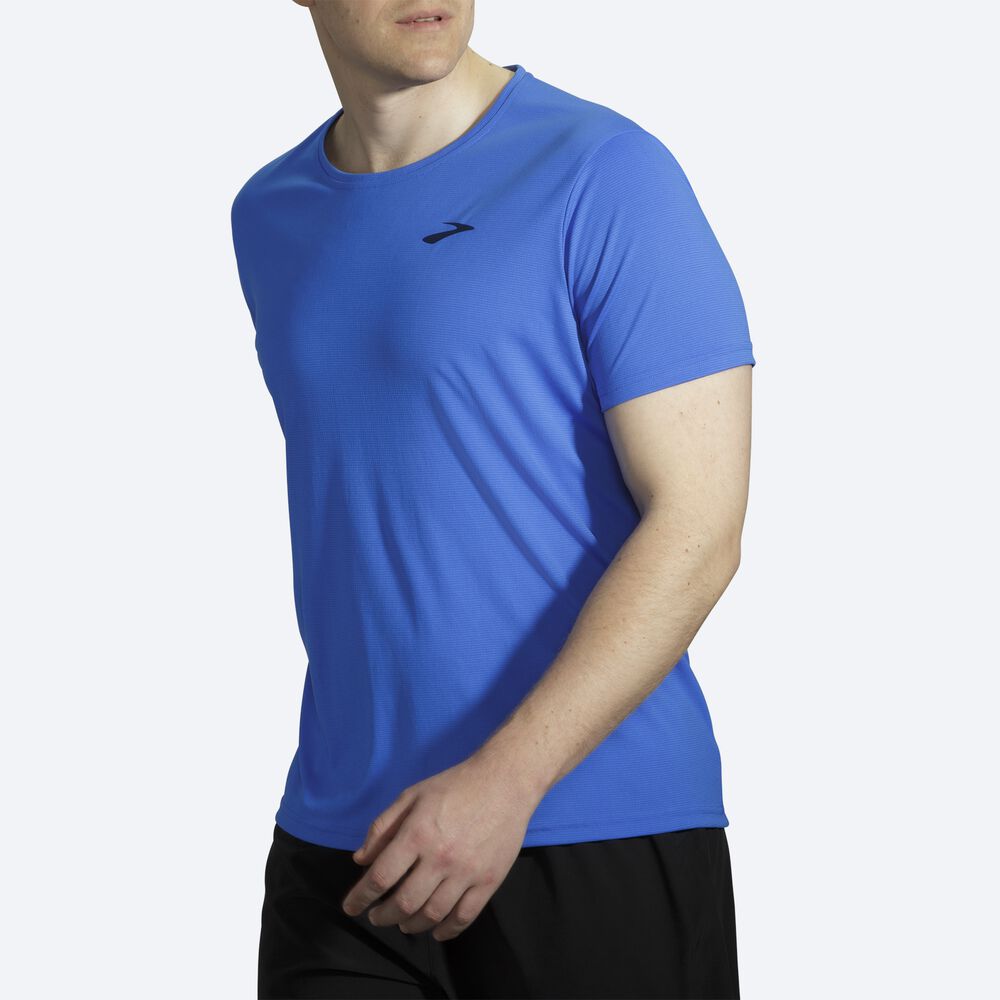 Brooks Atmosphere Short Sleeve Moški Majice Modre | Slovenija-17453