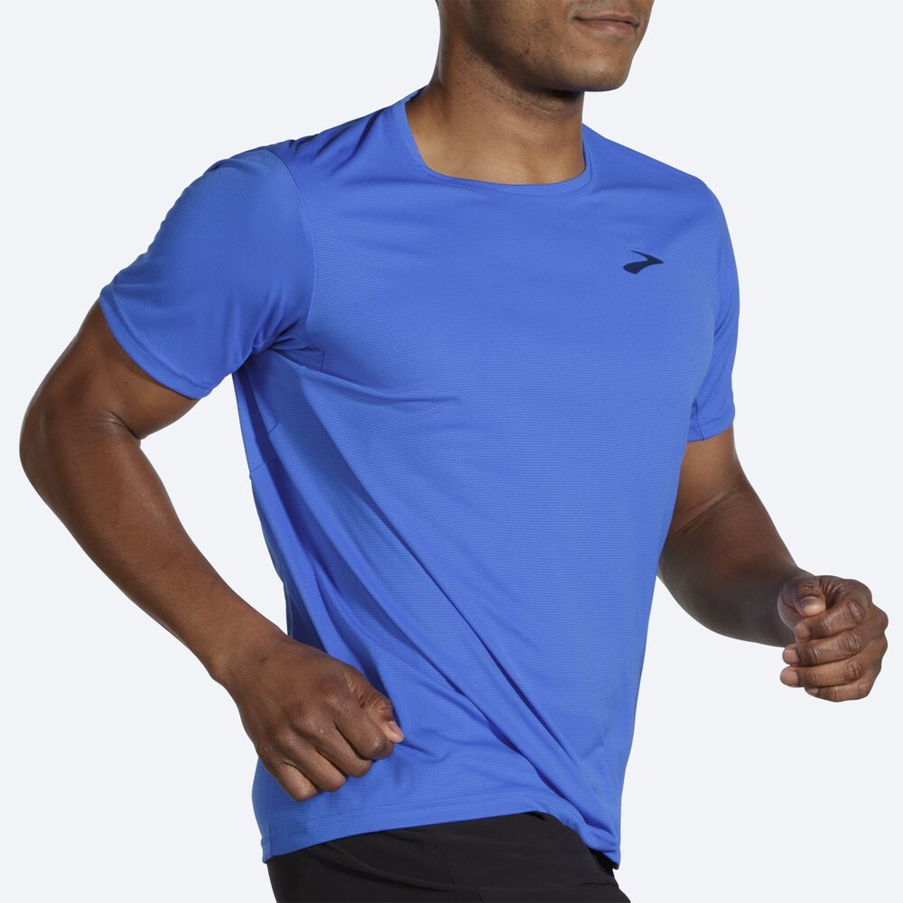 Brooks Atmosphere Short Sleeve Moški Majice Modre | Slovenija-17453