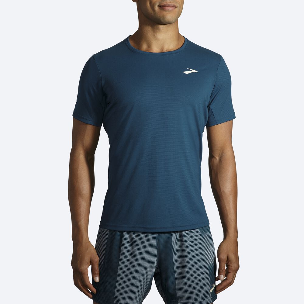 Brooks Atmosphere Short Sleeve Moški Majice Indigo | Slovenija-94501