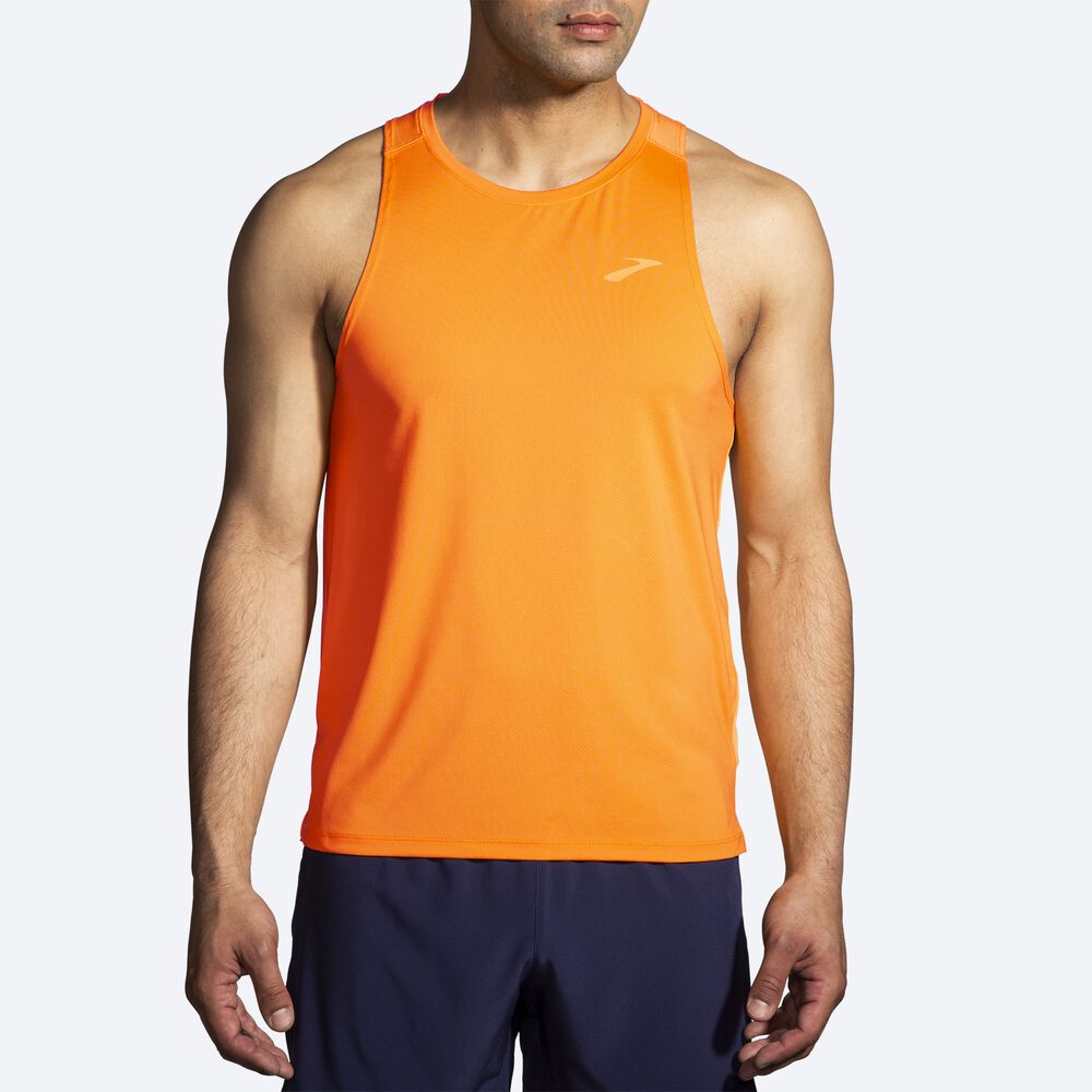 Brooks Atmosphere Singlet 2.0 Moški Majice Brez Rokavov Zlate Oranžne | Slovenija-86094