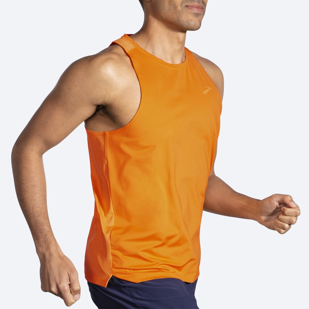 Brooks Atmosphere Singlet 2.0 Moški Majice Brez Rokavov Zlate Oranžne | Slovenija-86094