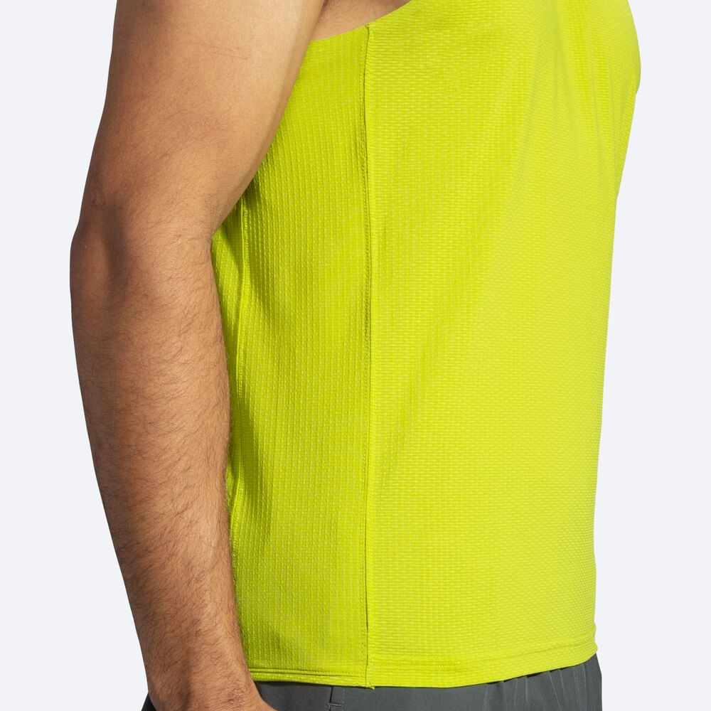 Brooks Atmosphere Singlet Moški Majice Brez Rokavov Rumene | Slovenija-40796