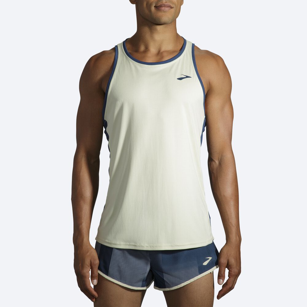 Brooks Atmosphere Singlet Moški Majice Brez Rokavov Oranžne Indigo | Slovenija-90742