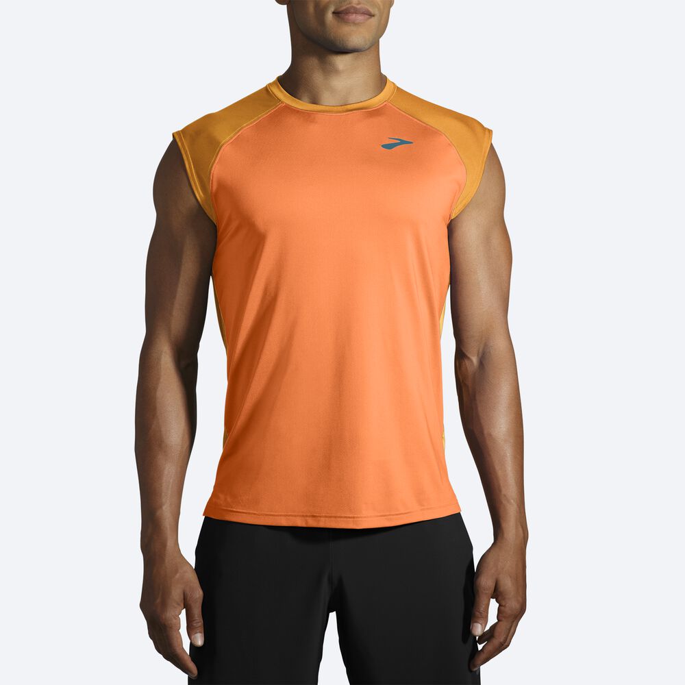 Brooks Atmosphere Sleeveless 2.0 Moški Majice Zlate Oranžne | Slovenija-84197