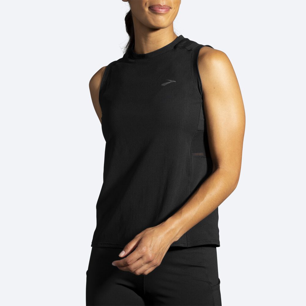 Brooks Atmosphere Sleeveless Ženske Majice Črne | Slovenija-24031