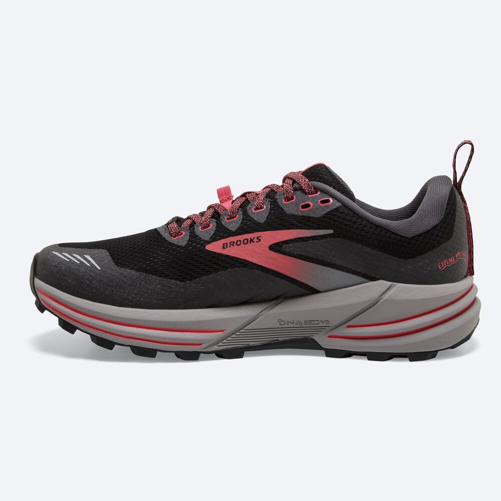 Brooks Cascadia 16 GTX Ženske Trail Tekaški Copati Črne Koralne | Slovenija-12367