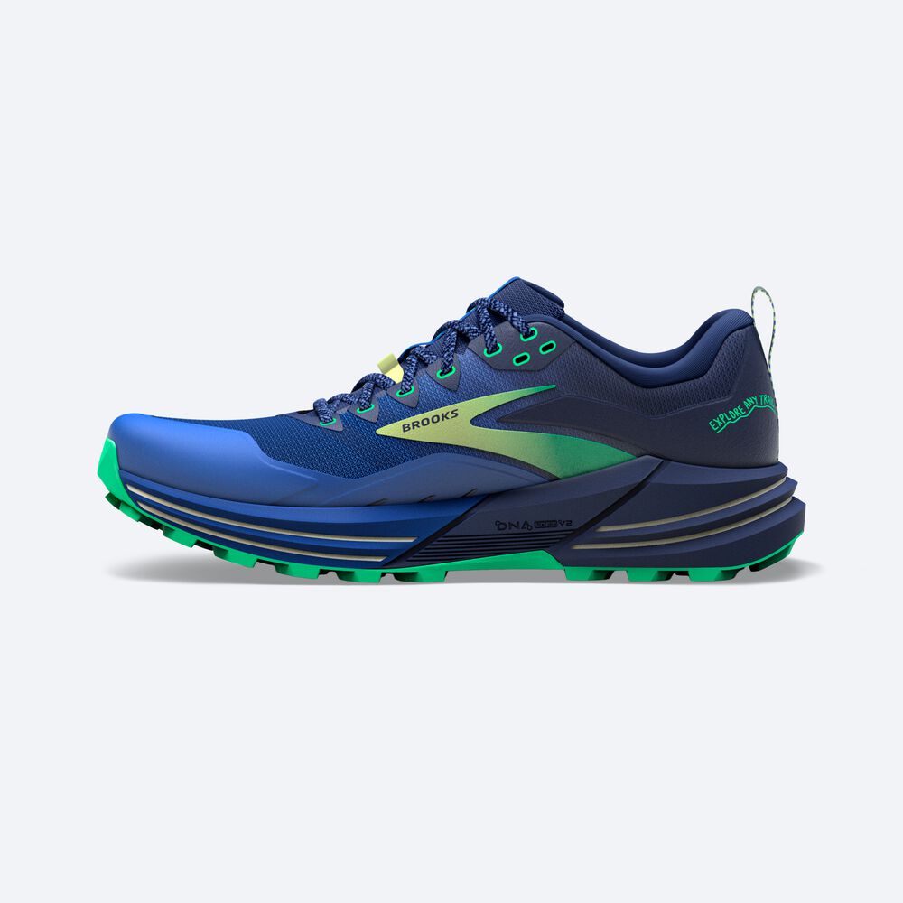 Brooks Cascadia 16 Moški Trail Tekaški Copati Modre Zelene | Slovenija-27931