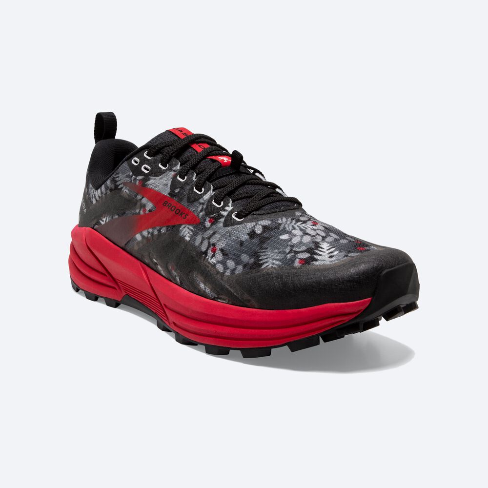 Brooks Cascadia 16 Ženske Trail Tekaški Copati Črne Sive Rdeče | Slovenija-45721