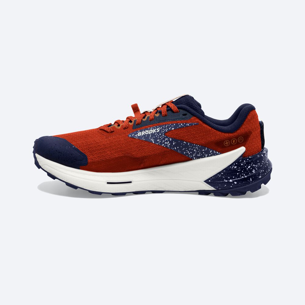 Brooks Catamount 2 Moški Trail Tekaški Copati Oranžne Temno Modre | Slovenija-76342