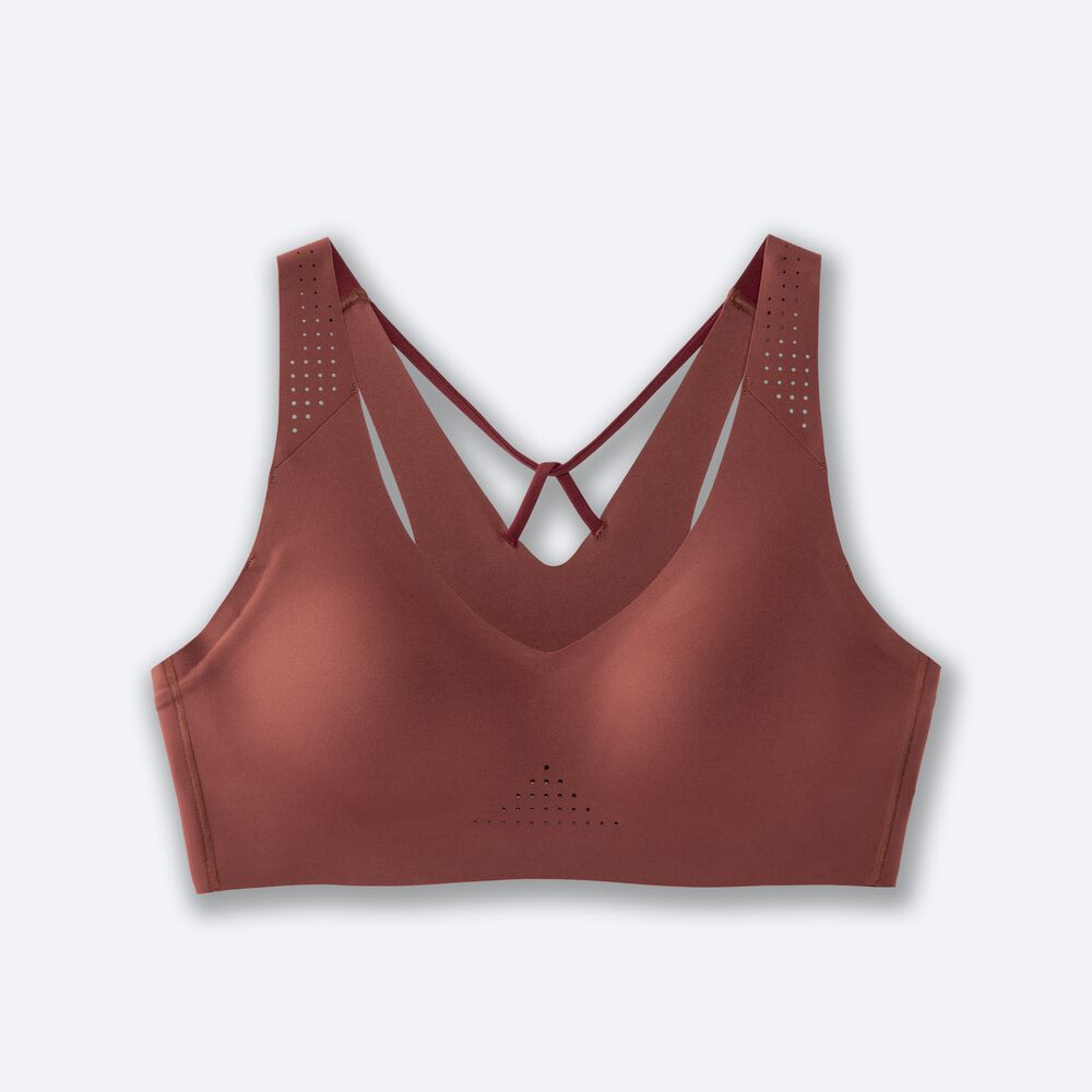 Brooks Dare V Neck Run Bra Ženske Športni Nedrčki Roza | Slovenija-06157