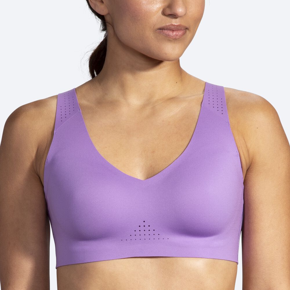 Brooks Dare V Neck Run Bra Ženske Športni Nedrčki Vijolične | Slovenija-72983